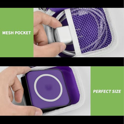 Hard Case for UCOMX/Hicober 3-in-1 Charger, Box Only | Hard shell case for UCOMX, Hicober, Iseyyox, LISEN and RTOPS 3-in-1 charger users, with divider and mesh pocket - color: Purple