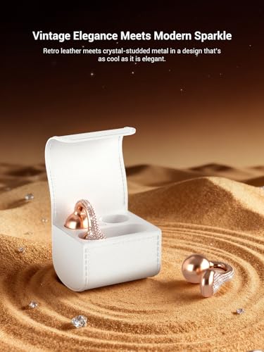 JewelPods C01 Pro Open Ear Headphones, Rose-Gold | Luxury Jewelry Earbuds - color: Rose Gold