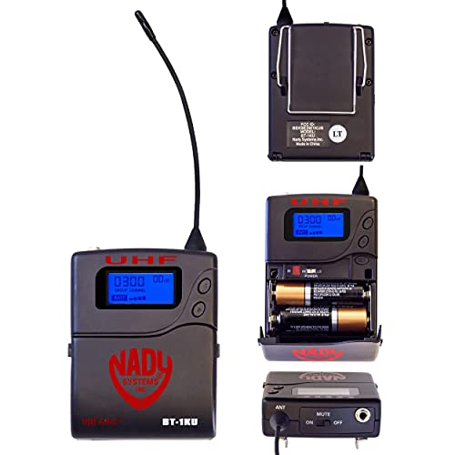 Nady 4W-1KU LT Quad True Diversity 1000-Channel Professional UHF Wireless System with 4 Lapel/lavalier Microphones – AutoScan – Automatic Transmitter Pairing – True Diversity – All Metal Construction - size: Quad Transmitter, style: Lavalier Microphone Sy