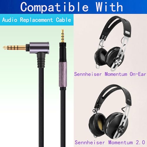FAAEAL Audio Cable Compatible with Sennheiser Momentum 4 Momentum 3 Momentum 2.0 HD450BT PXC550 HD400S Headphones for Musician Audiophile 4.9ft 4.4mm Plug - style: 4.4mm