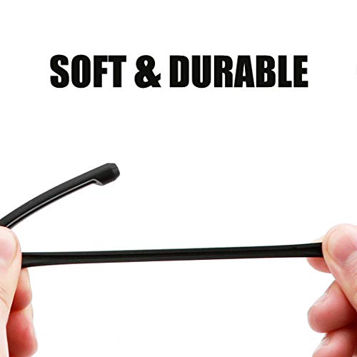 16 Pairs Eyeglasses Ear Grip Ear Hooks, Anti-Slip Holder Eyeglasses Stoppers Temple Tips Sleeve Retainer Eyewear Retainers Spectacle Stay For Eyeglasses, Sunglasses, Reading Glasses (Black) - color: Black