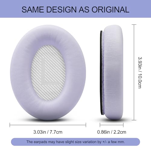 GEVO Premium Replacement Ear Pads for Bose QC35 & QC35ii - Chilled Lilac | Fits QuietComfort 35 & 35ii / SoundLink 1&2 AE（Over-Ear）- Soft Protein Leather · Adaptive Memory Foam and Extra Durable - color: Purple