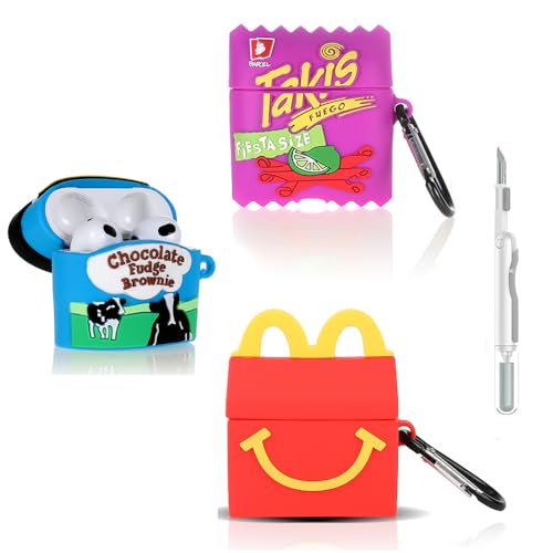 (3Pack+Cleaner Pen) XMBYGY Case for AirPods 3rd Generation Earbuds with Cleaning Pen Kit, Cute Cartoon Skin Design Silicone Charging Case Protective Covers for AirPods 3 (RM+TAK+BJR) - color: RM+TAK+BJR