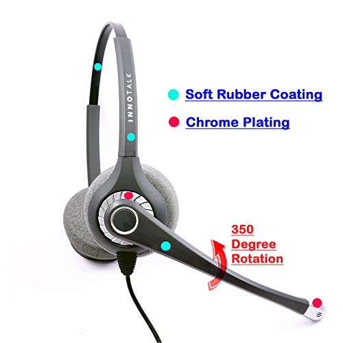 2.5 mm Headset, Noise Cancel Mic, Shock Protection Swiveling Speaker - size: Superb Binaural