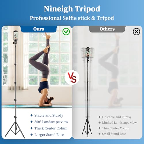 Phone Tripod Stand, 70" Selfie Stick Cell Phone Tripod with Remote | Phone Holder/Carry Bag, Aluminum Alloy Selfie Stick Tripods, Compatible with iPhone Samsung GoPro Smartphone - size: 70 Inch