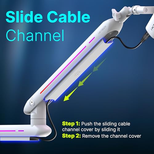 RGB Low Profile Boom Arm for Mic, Adjustable Microphone Arm Stand with Desk Mount Clamp, Rotatable Microphone Boom Arm Mic Stand with Cable Management for Podcast Streaming Gaming Studio. - color: 5 LIZARD RGB
