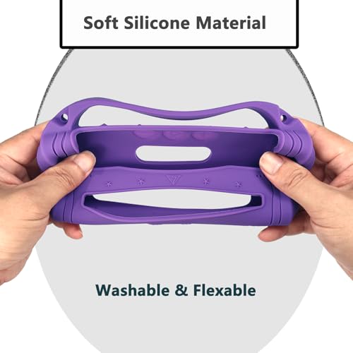 JCHPINE Silicone Cover and Carrying Case for JBL Flip 7 Portable Speaker - color: Purple