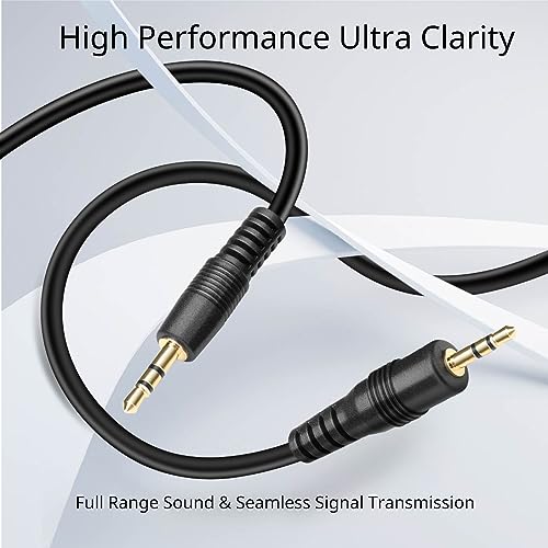 TNP 2.5mm to 3.5mm Adapter Cable, Male to Male Stereo AUX Cord, 10FT | Bi-Directional Cable Connects 2.5mm and 3.5mm Stereo Ports; Gold-Plated Plugs and a Flexible Pvc Jacket - size: 10FT