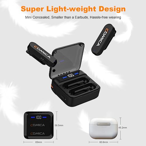 COMICA Vimo S UC Wireless Lavalier Microphone with 656FT Range