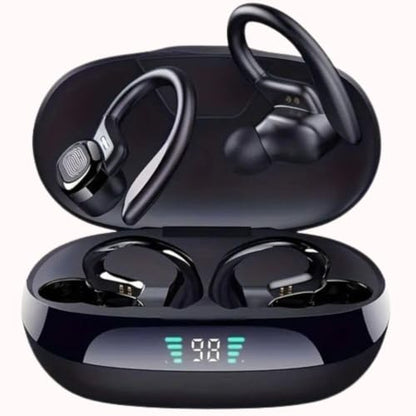 Audance Wireless Sport Earbuds with Ear Hooks, Bluetooth 5.4 Secure Fit Ear Buds for Running & Gym, Sweatproof IPX7, 50H Playtime Charging Case, 4-Mic Clear Call Deep Bass Earphones for iOS & Android