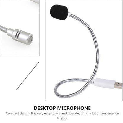 Toddmomy USB Computer Microphone with Portable Compact Design, Aluminum Alloy Body, and Sponge Cover for Voice Chat and Live-Streaming Compatible with Laptop and Desktop