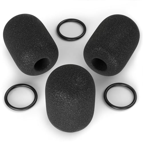 for Bose A20 Mic Cover, Aviation Headset Replacement Windscreen for Bose A30 A20 Microphone Spongue Pop Filter, 3 PCS Black Foam Cover WindScreen