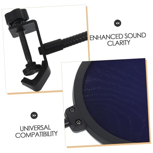 YARNOW Microphone Windscreen with Mesh Design Pop Filter for Noise Reduction Live Broadcasting Podcasts and Home Studios Durable and Washable Protective Cover Large