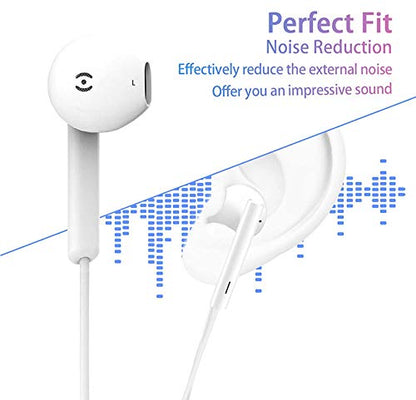 2 Pack Wired Earbuds in-Ear Headphones, Wired Headphones with 3.5mm Earphones[MFi Certified] with Microphone Volume Control Compatible with iPhone,iPad,iPod,Computer,Android Most 3.5mm Audio Devices