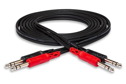 Hosa CSS-202 Dual 1/4 Inch TRS to Same Stereo Interconnect Cable, 6.5 Feet - size: 6.5 Feet