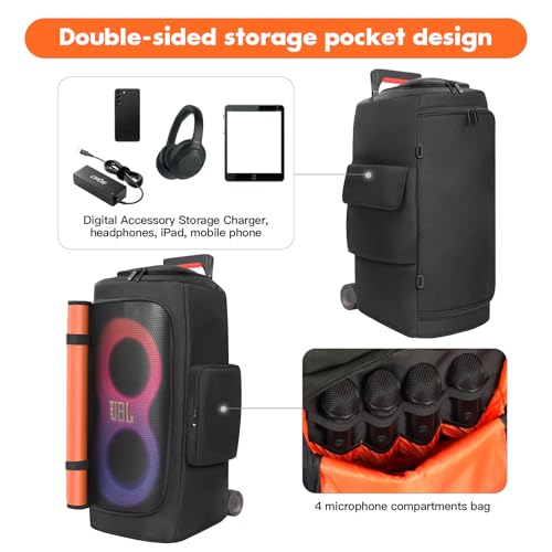 Speaker Cover Compatible with JBL PartyBox 320/PartyBox 310 | Scratch-Resistant, Dustproof, Portable Case with Storage Bag for Outdoor Party Speaker - size: For JBL partybox 320