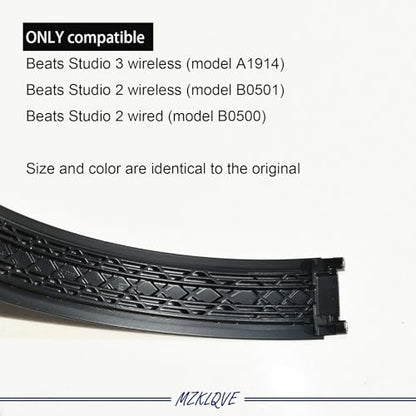 Studio 3 Headband - Replacement Parts for Beats Studio3, Studio 2 Wired/Wireless Headphones (Black Red) - color: Black Red