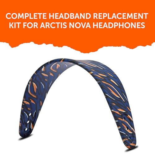 WC HeadbandZ Arctis Nova - Upgraded Silicone Headband for Arctis Nova Headsets by Wicked Cushions - Enhanced Flexibility, Comfort, and Style with Matching Earpad Designs | Navy Tiger - color: Navy Tiger