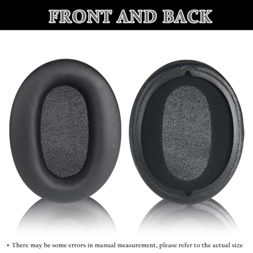 Aiivioll 2-in-1 WH-XB910N Replacement Earpads/Silicone Headband Pad for Sony WH-XB910N Headphones, Protein Leather Cushions with Memory Foam, Silicone Zipper Headband Protector Cover (Black) - color: Black-with headband cover