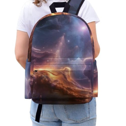 Travel Backpack for Women Men Carry On Backpack Coffee Collection Laptop Bag Lightweight Casual Daypack - color: Colorful Space