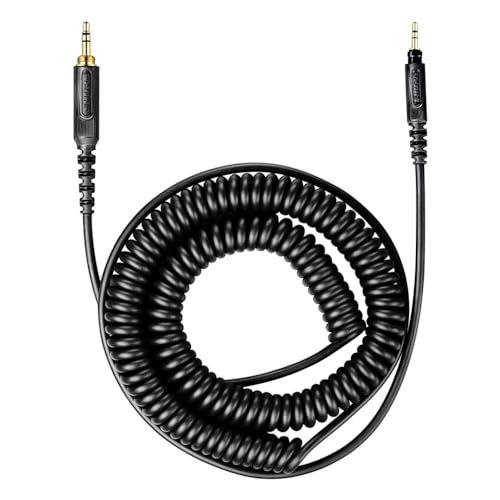 Shure HPACA1 Replacement Headphone Cable, Coiled for Headphones, Black - style: HPACA1 (Coiled)