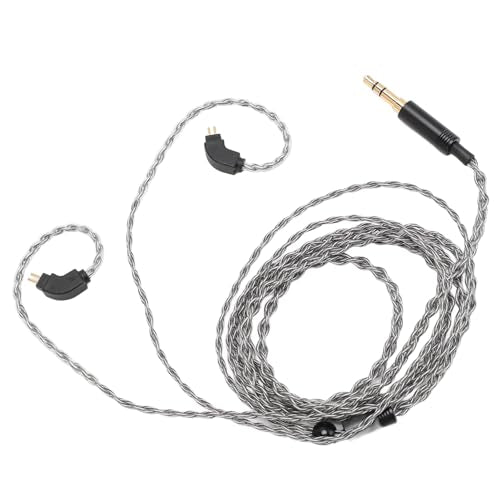 Premium Silver Plated Copper Earphone Cable Replacement for TFZ QDC Revonext 3 5mm to 0 78mm 2 Pin with Memory Wire Earhooks Clear Sound Lossless Upgrade