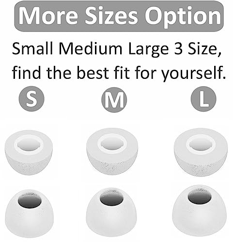 Memory Foam Tips Compatible with JBL Vibe 200TWS / Tune 130NC TWS/Free X/Live 300TWS, Replacement Foam Eartips, Fit in Charging Case, Reducing Noise Tips, 3 Pairs (S/M/L, White) 214w3 - color: Foam White