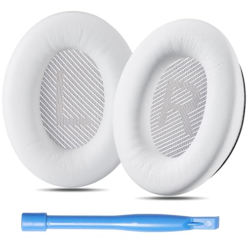 AHG Accessory House Global qc Replacement Ear Pads Cushions Compatible with Bose QuietComfort 35 II / QC35, QCSE, QCSC and QC45 Wireless Headphones (White) - Premium Material | Extra Thick | Durable - color: White