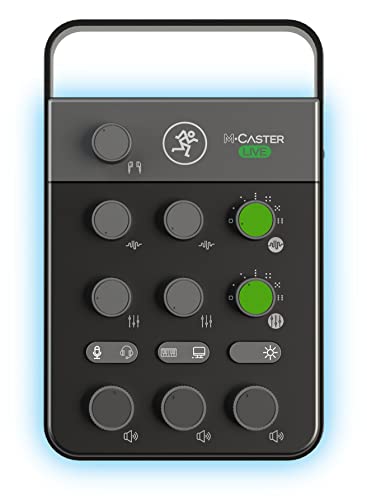Mackie M-Caster Live Portable Streaming Mixer, Ultra-Compact, USB Connectivity, Customizable RGB Lighting, Connects to Smartphone (Black - 2053280-00) Bundle with 1-YR CPS Enhanced Protection Pack