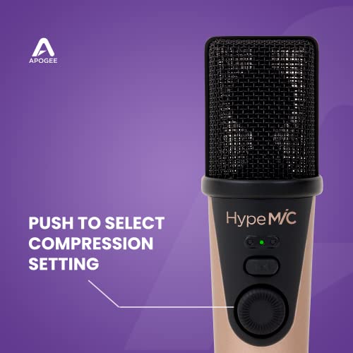 Apogee Hype Mic - USB Microphone with Analog Compression for Capturing Vocals and Instruments, Streaming, Podcasting, and Gaming - style: Hype Mic