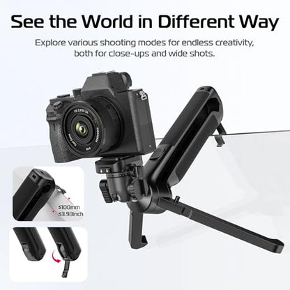 ULANZI TT38 One-Click Opening Vlogging Tripod w Uka F38 Quick-Release | One-Click Open, UKA F38 Quick Release, Cold Shoe, Panoramic Ball Head, Hidden Hook, for Sony Canon Nikon Fujifilm - color: TT38 Tripod
