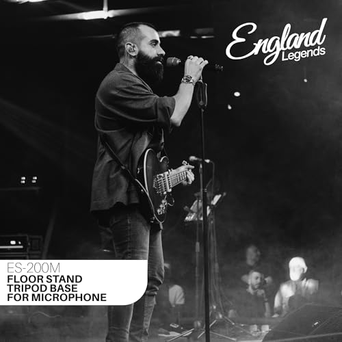 Professional Microphone Stand with Boom Arm, Adjustable Tripod Floor Mic Stand 85-187cm, Heavy Duty Metal Microphone Stand for Singing, Podcast & Studio Recording
