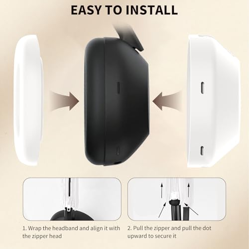 for Sony WH-1000XM6 Case Cover, 3 Sets Silicone Sweat Cover, KONXISA Eeadphones Protective Case for Sony WH-1000XM6 Earpad/Ear/Headband Covers Protector, Washable Sweatproof(White)
