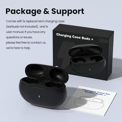 Charging Case for Beats Studio Buds/Buds+ with Bluetooth Pairing Button，Replacement Case for Beats Studio + with USB-C Port, Earbuds Charger Dock (No Earbuds Included)