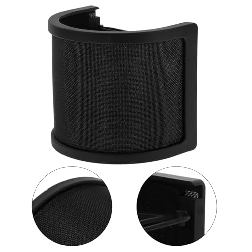 U Shape Mic Windscreen Shield for Microphone, Double Layer