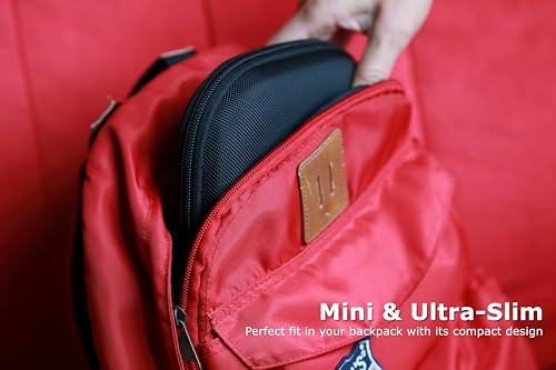 Ginsco Slim Protect Case Compatible with Sony ZX Series Wired On-Ear Headphones, MDR-ZX110 / MDR-ZX110AP / MDRZX110NC / MDR-ZX310AP, Hard Shell Travel Carrying Headphone Case (Black-S) - color: Black-S