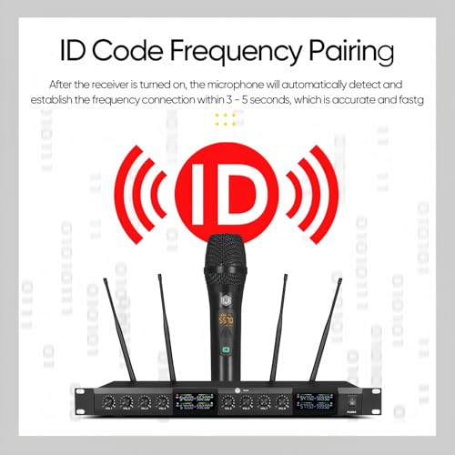 W IN-MIX UHF Wireless Microphones System with 4 Cordless Handheld and 4 Headset/Lavalier Lapel Mics, Bodypack Transmitter, Receiver, 165ft Range for Singing Karaoke Church Party - style: 4 bodypack and 4 handheld