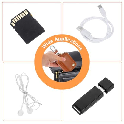 HARFINGTON Earbuds Cases, Earphone Case Holder, PU Leather Ear Buds Case Zipper Organizer Small with Mesh Pocket for USB Cable, Wireless Wired Earphones, Brown - color: Brown