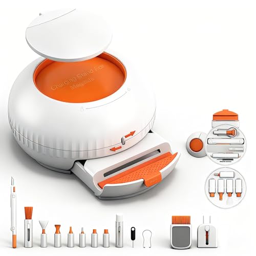 25-in-1 Electronics Cleaning Kit - Headphone Earbud Cleaner with Keycap Puller,Magnetic Charger Organizer & Phone Stand for Laptops,VR Headsets,Cameras & Small Gadgets