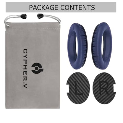 Headphones Replacement Ear Pads Cover, EarPads Cushion for Bose Quietcomfort QC15 QC25 QC35 35 ii -1 Pair (Navy Blue) - color: Navy Blue