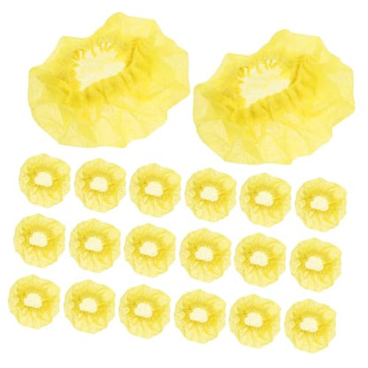 LIOOBO 200 Pcs Disposable Non-Woven Microphone Cover Yellow Blowout Protective Cap for Recording and Shared Environments Moisture-Resistant Microphone Accessories