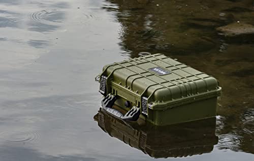 MEIJIA All Weather IP67 Waterproof Hard Camera Case,Hard Protective Case,Hard Case with Customizable Foam,Fit Use of Drones,Camera,Equipments,Pistols(Green,15.98x12.99x6.85inches) - color: Green, size: 15.98x12.99x6.85inches
