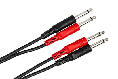 Hosa CPP-204 Dual 1/4" TS to Dual 1/4" TS Stereo Interconnect Cable - 4 Meters (13.2 ft) - size: 13.1 Feet