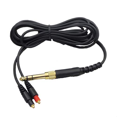 Replacement Dual Exit Audio Cable for Shure SRH1440 SRH1540 SRH1840 Headphones MMCX Earphone Cord Line, About 2 meters, Black