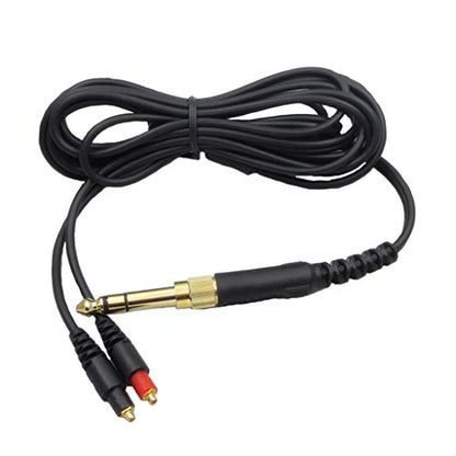 Replacement Dual Exit Audio Cable for Shure SRH1440 SRH1540 SRH1840 Headphones MMCX Earphone Cord Line, About 2 meters, Black