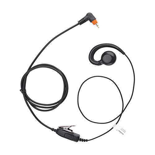 Translucent Acoustic Tube Earpiece PTT/Mic Compatible with Motorola SL300 SL3500e TLK100 SL7550 SL7550e SL7580 Walkie Talkie (Compatible with SL300-C Style)