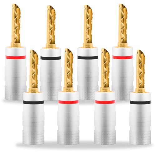 BFA 4mm Banana Plugs Speaker Connectors 8pcs