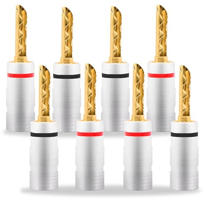 BFA 4mm Banana Plugs Speaker Connectors 8pcs