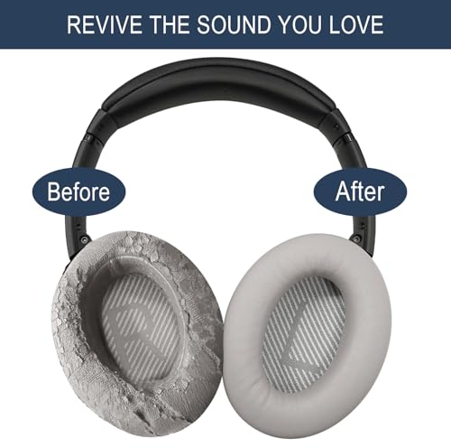 Premium Replacement Ear Pads for Bose QC35 & QC35ii Headphones - Sandstone | Fits QuietComfort 35 & 35ii / SoundLink 1&2 AE（Over-Ear）- Soft Protein Leather · Adaptive Memory Foam and Extra Durable - color: Sandstone