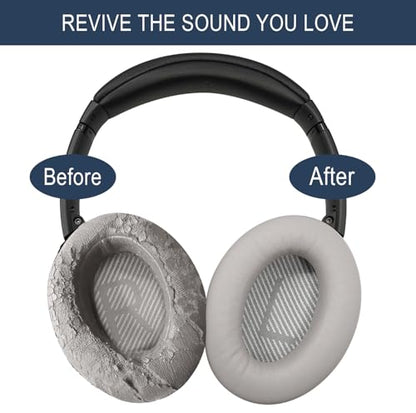 Premium Replacement Ear Pads for Bose QC35 & QC35ii Headphones - Sandstone | Fits QuietComfort 35 & 35ii / SoundLink 1&2 AE（Over-Ear）- Soft Protein Leather · Adaptive Memory Foam and Extra Durable - color: Sandstone